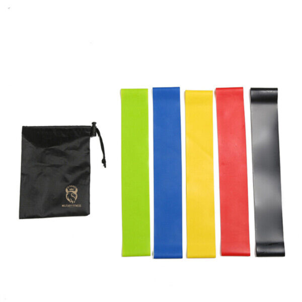 30 Rounds Military Fitness  - Latex Resistance Bands 5 pc Thumbnail